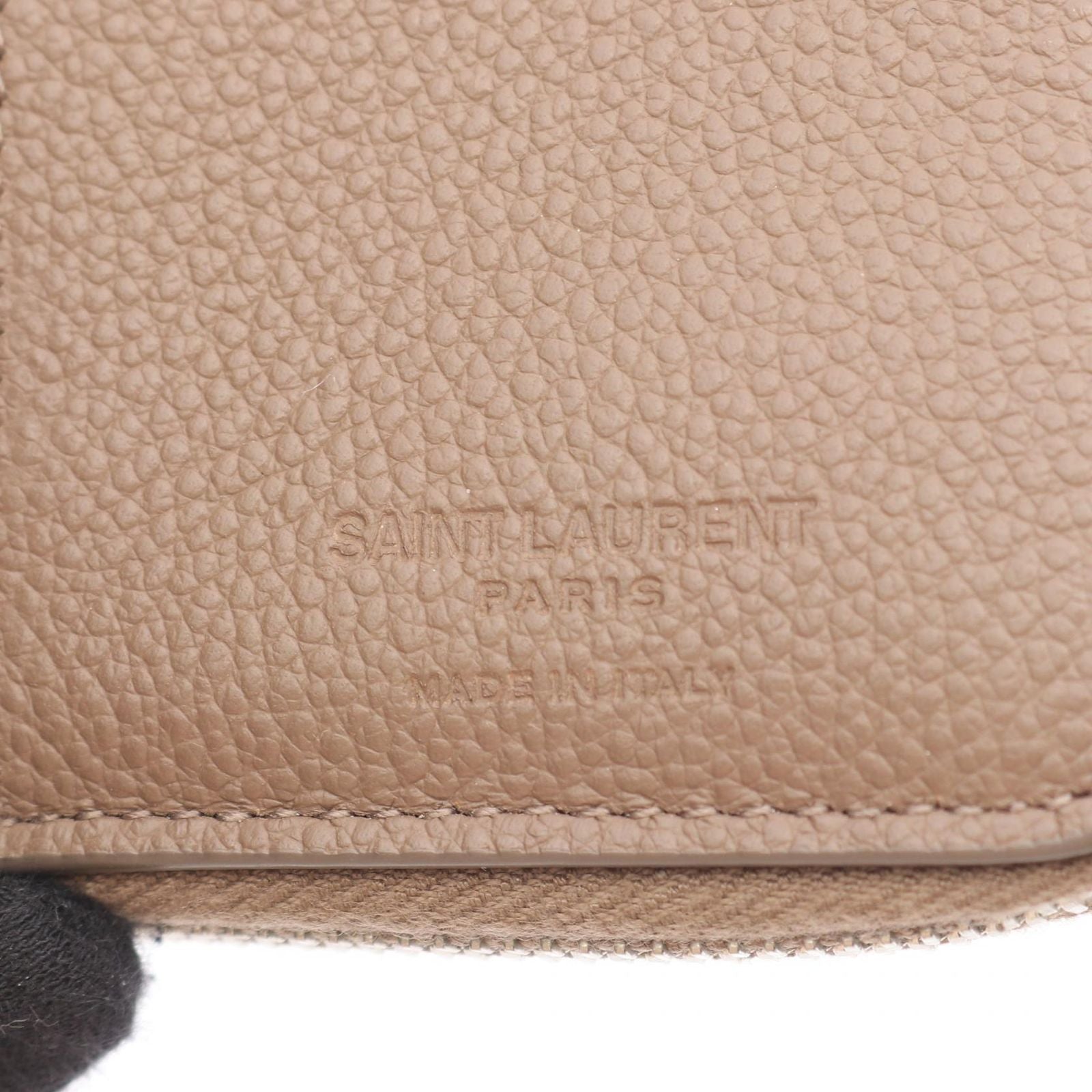 Saint Laurent Paris Bifold Wallet Rive Gauche Gray Leather Compact Full — view 5