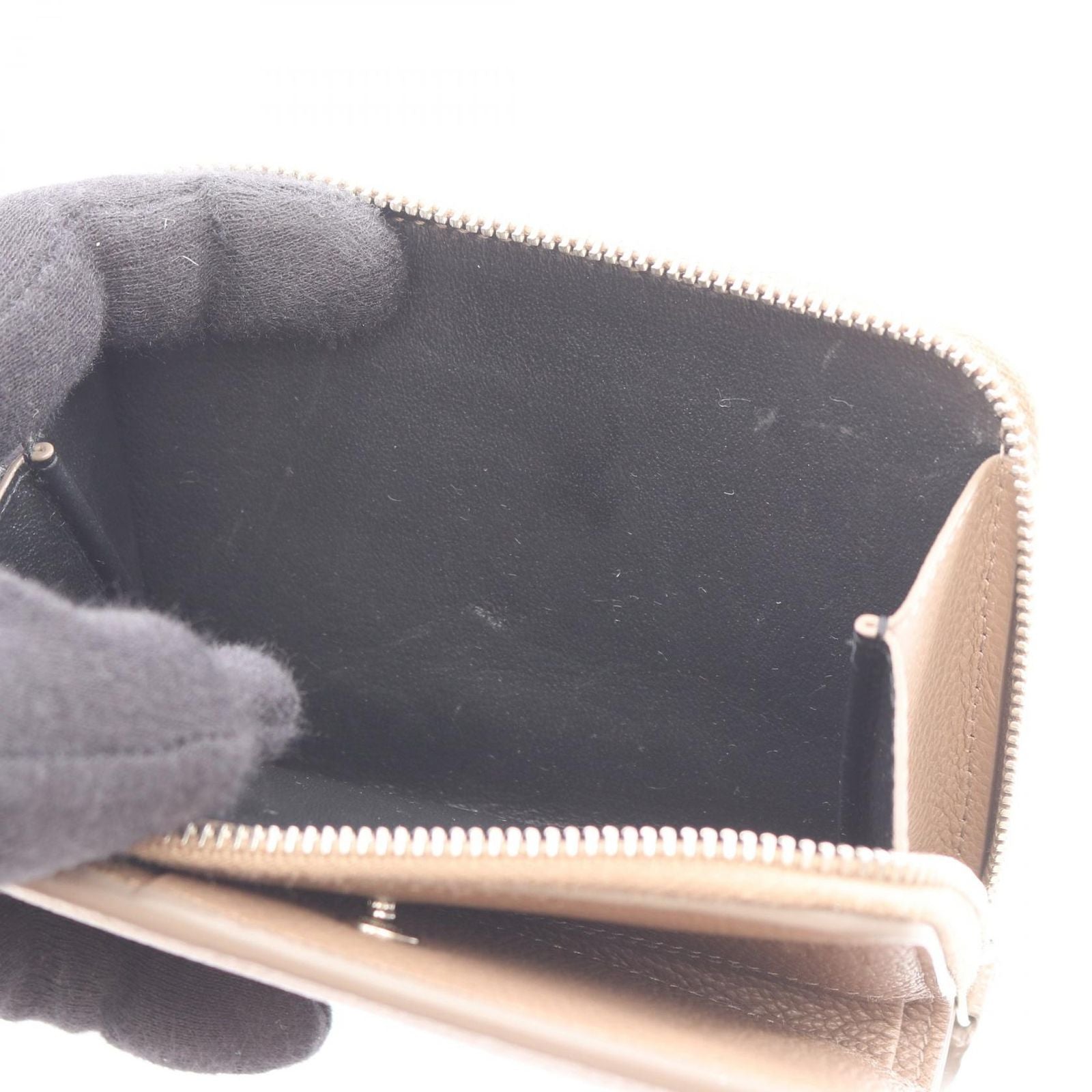 Saint Laurent Paris Bifold Wallet Rive Gauche Gray Leather Compact Full — view 6