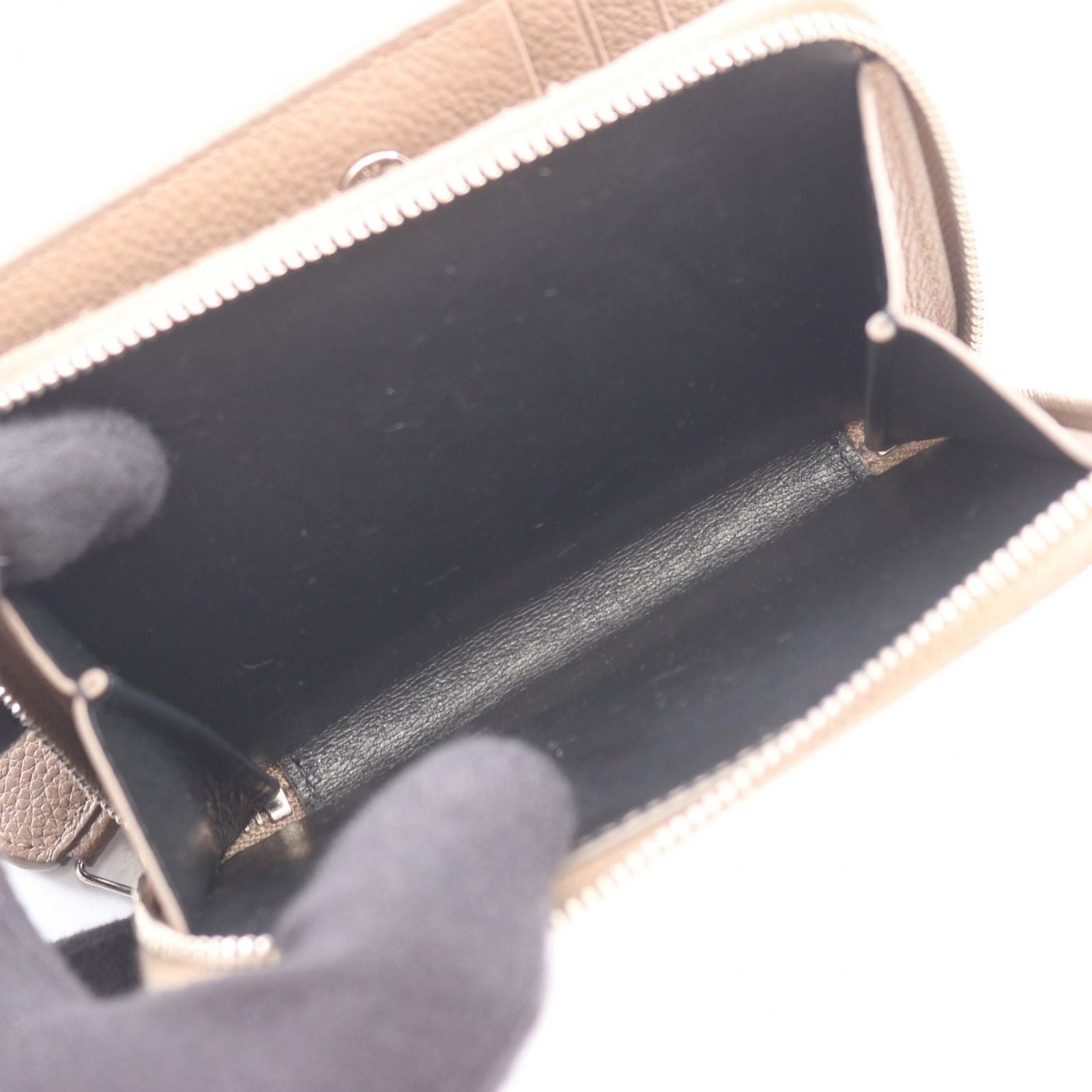 Saint Laurent Paris Bifold Wallet Rive Gauche Gray Leather Compact Full — view 4
