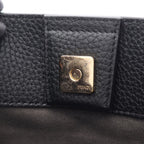 Fendi Handbag FF Tote Small 2-Way Black Leather Selleria — view 6
