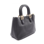 Fendi Handbag FF Tote Small 2-Way Black Leather Selleria — view 2