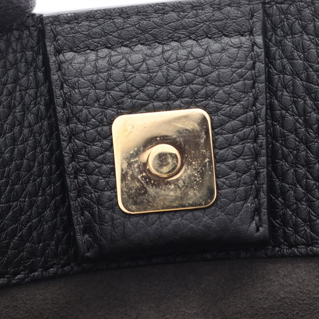 Fendi Handbag FF Tote Small 2-Way Black Leather Selleria — view 5