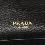Prada Bifold Wallet Vitello Grain Envelope Black Leather Move — view 5