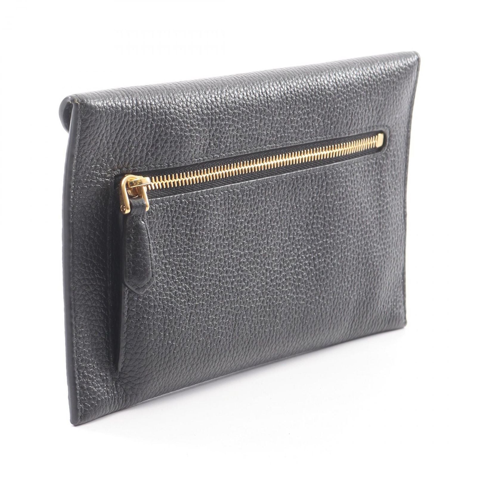Prada Bifold Wallet Vitello Grain Envelope Black Leather Move — view 2