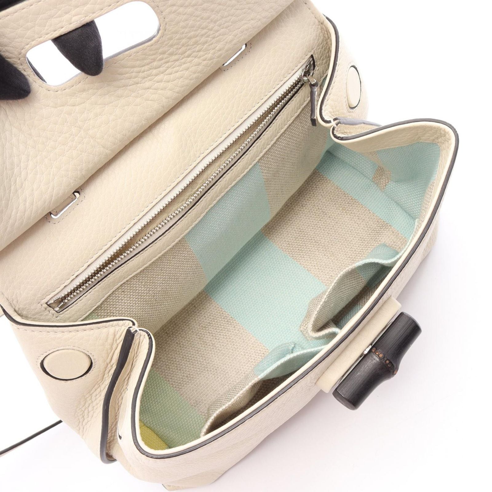 Gucci Handbag Bamboo Daily 2-Way Ivory Leather — view 3