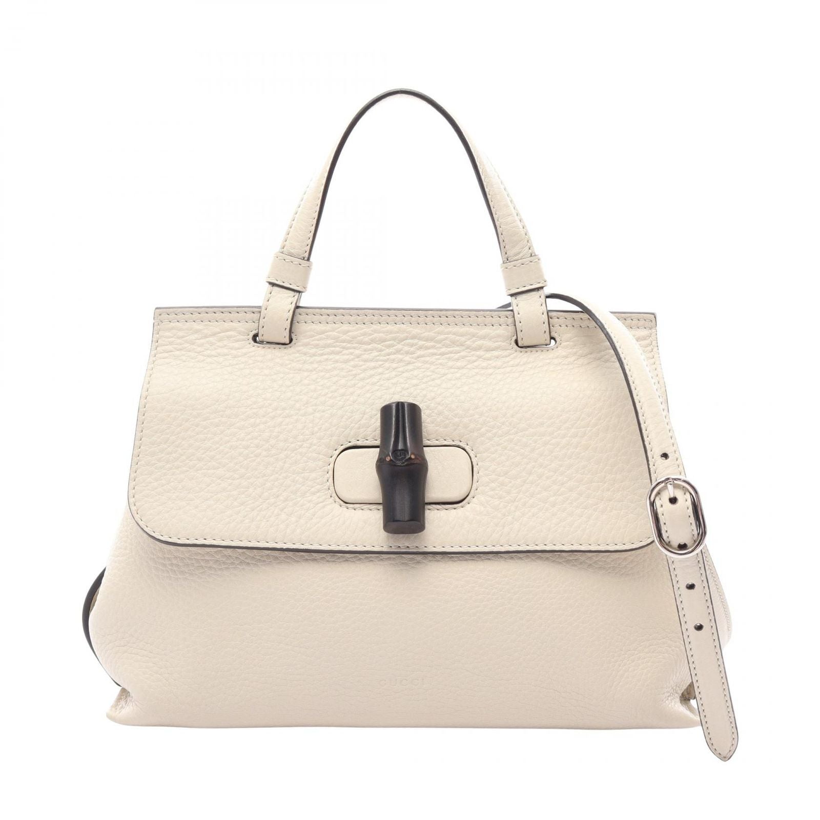Gucci Handbag Bamboo Daily 2-Way Ivory Leather