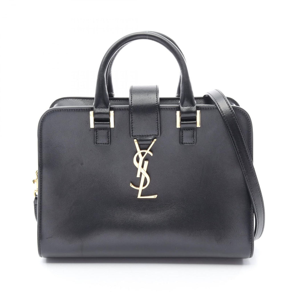 Saint Laurent Paris Handbag YSL Line Baby Monogram Cabas 2-Way Black Leather