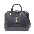 Saint Laurent Paris Handbag YSL Line Baby Monogram Cabas 2-Way Black Leather