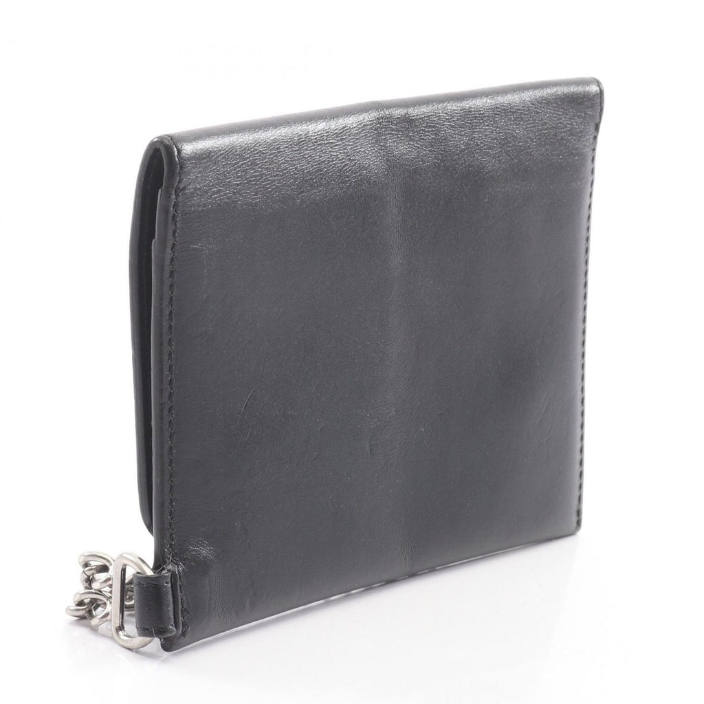 Celine Billfold Biker Chain Wallet Black Leather Shoulder — view 2