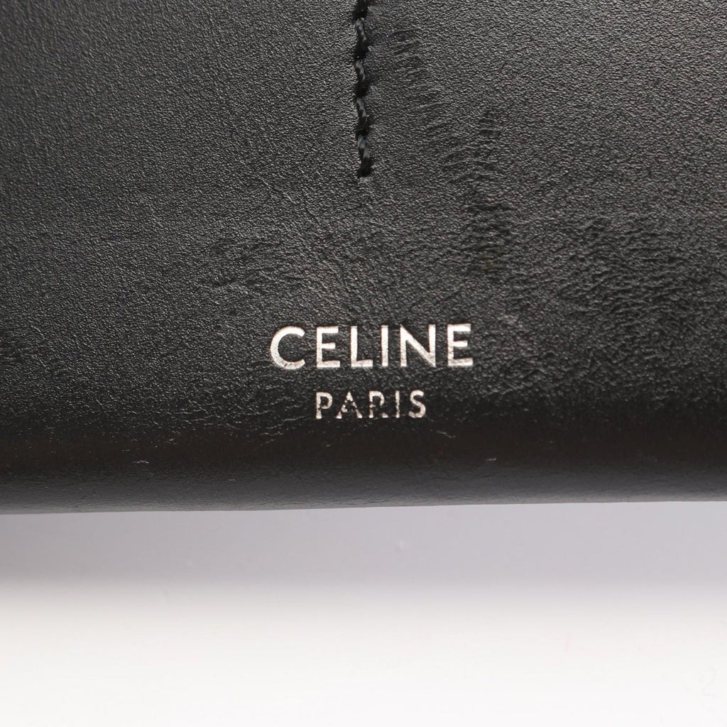 Celine Billfold Biker Chain Wallet Black Leather Shoulder — view 4