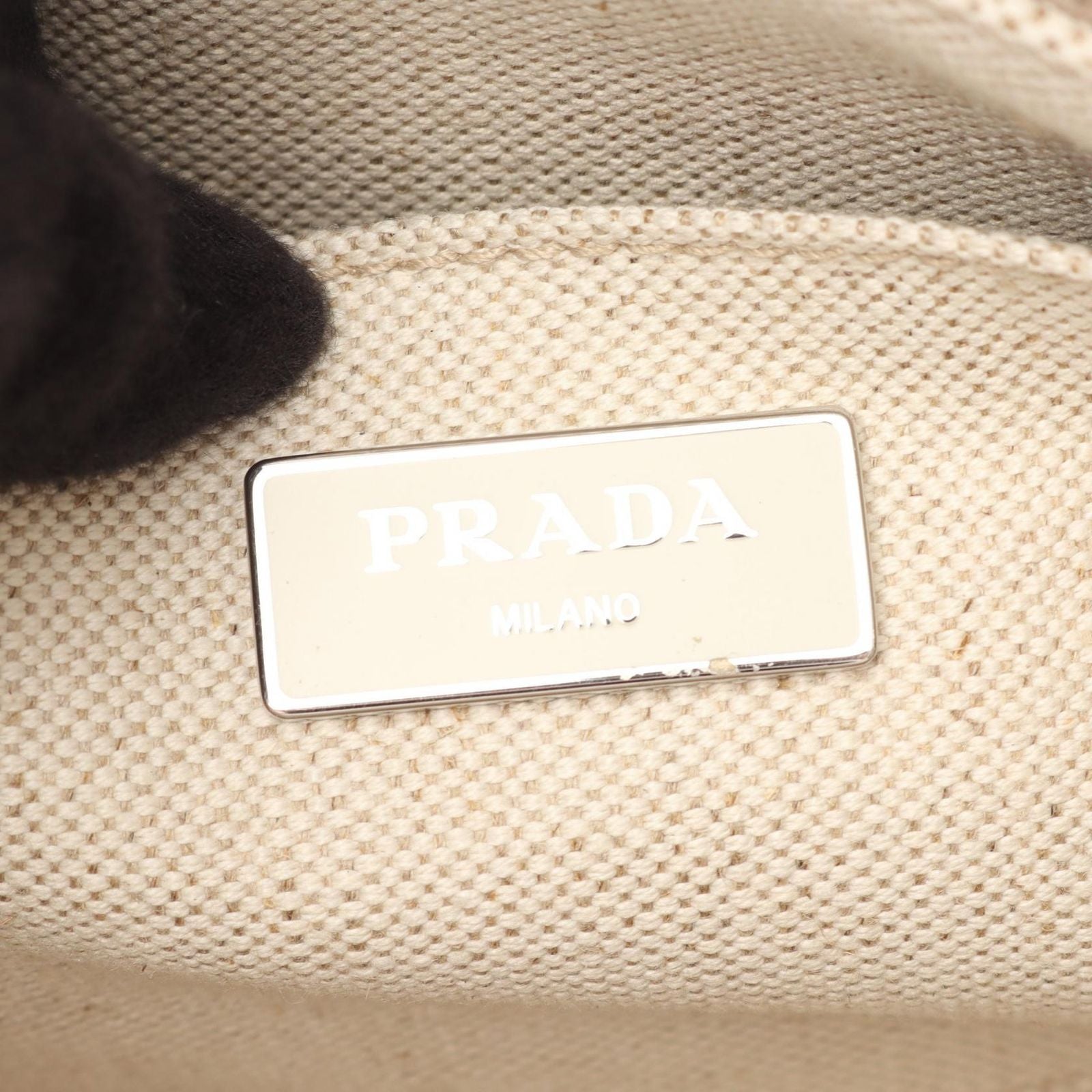 Prada Tote Canapa 2-Way Natural Canvas — view 4