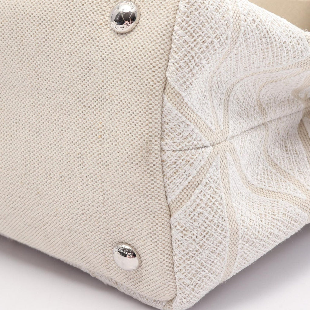 Prada Tote Canapa 2-Way Natural Canvas — view 8