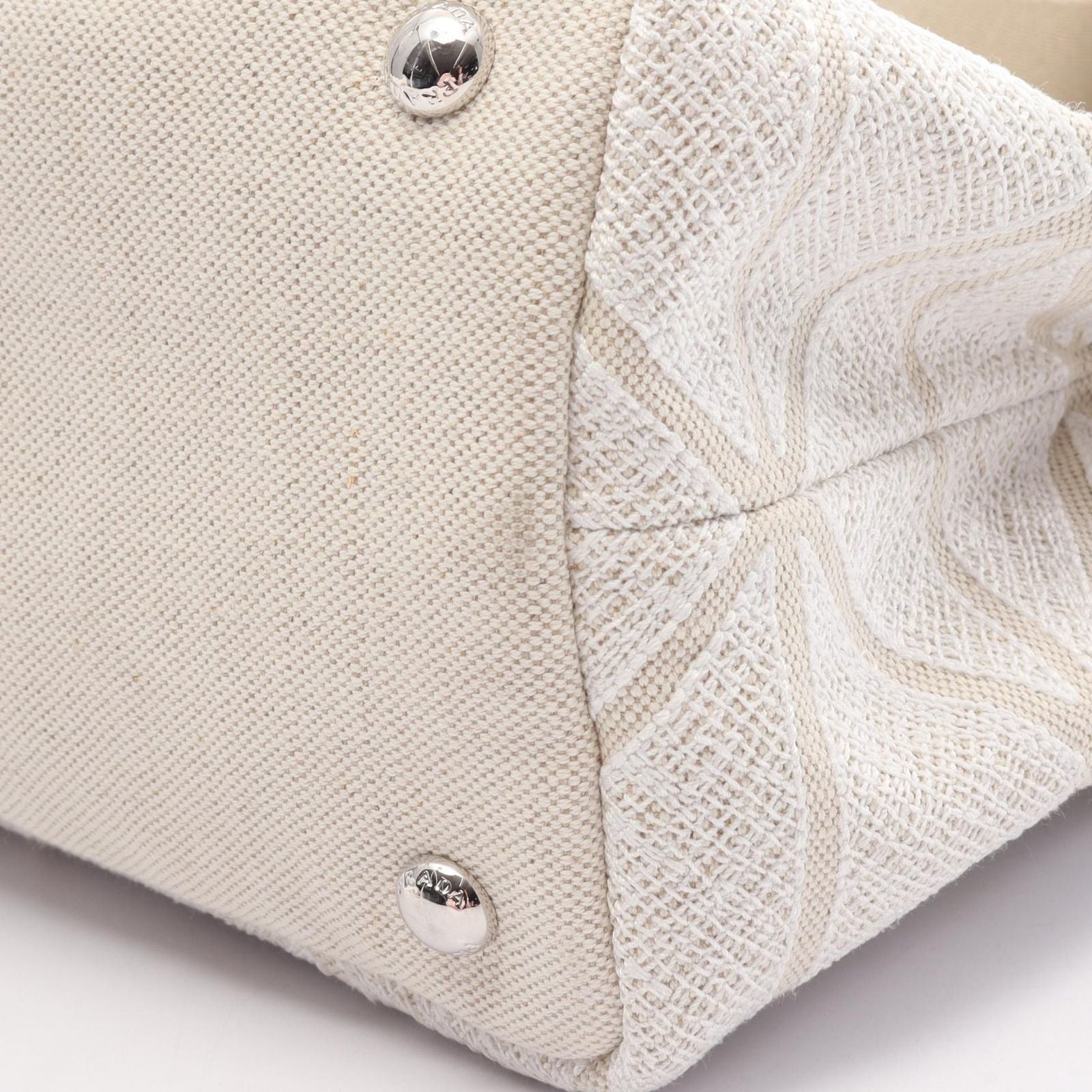 Prada Tote Canapa 2-Way Natural Canvas — view 8
