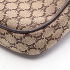 Celine Shoulder Bag Macadam Beige Canvas Leather Mini — view 5