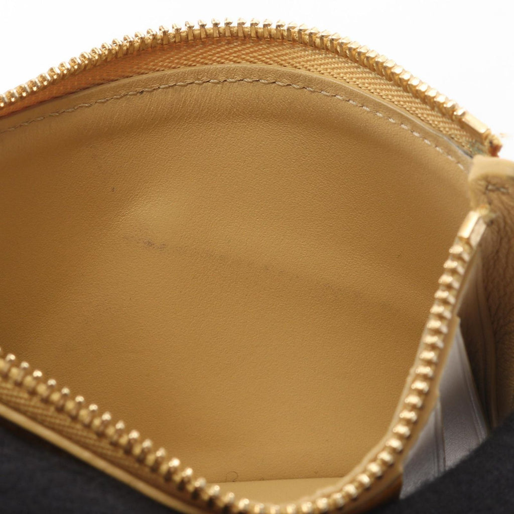 Loewe Coin Case Puzzle Card Holder Mustard White Leather — view 5