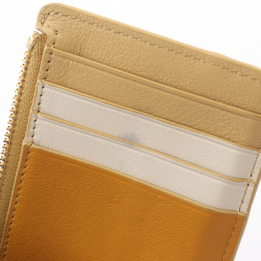 Loewe Coin Case Puzzle Card Holder Mustard White Leather — view 8