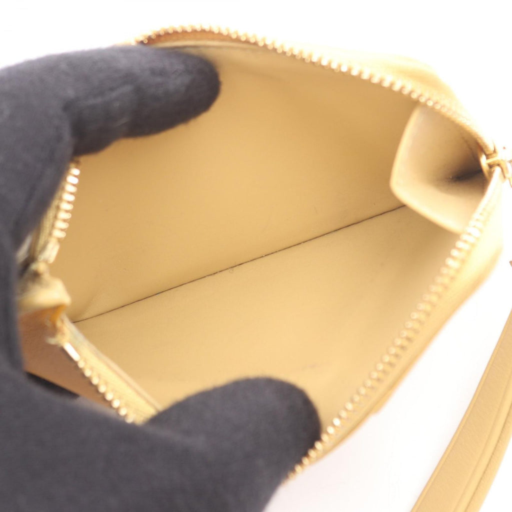 Loewe Coin Case Puzzle Card Holder Mustard White Leather — view 3