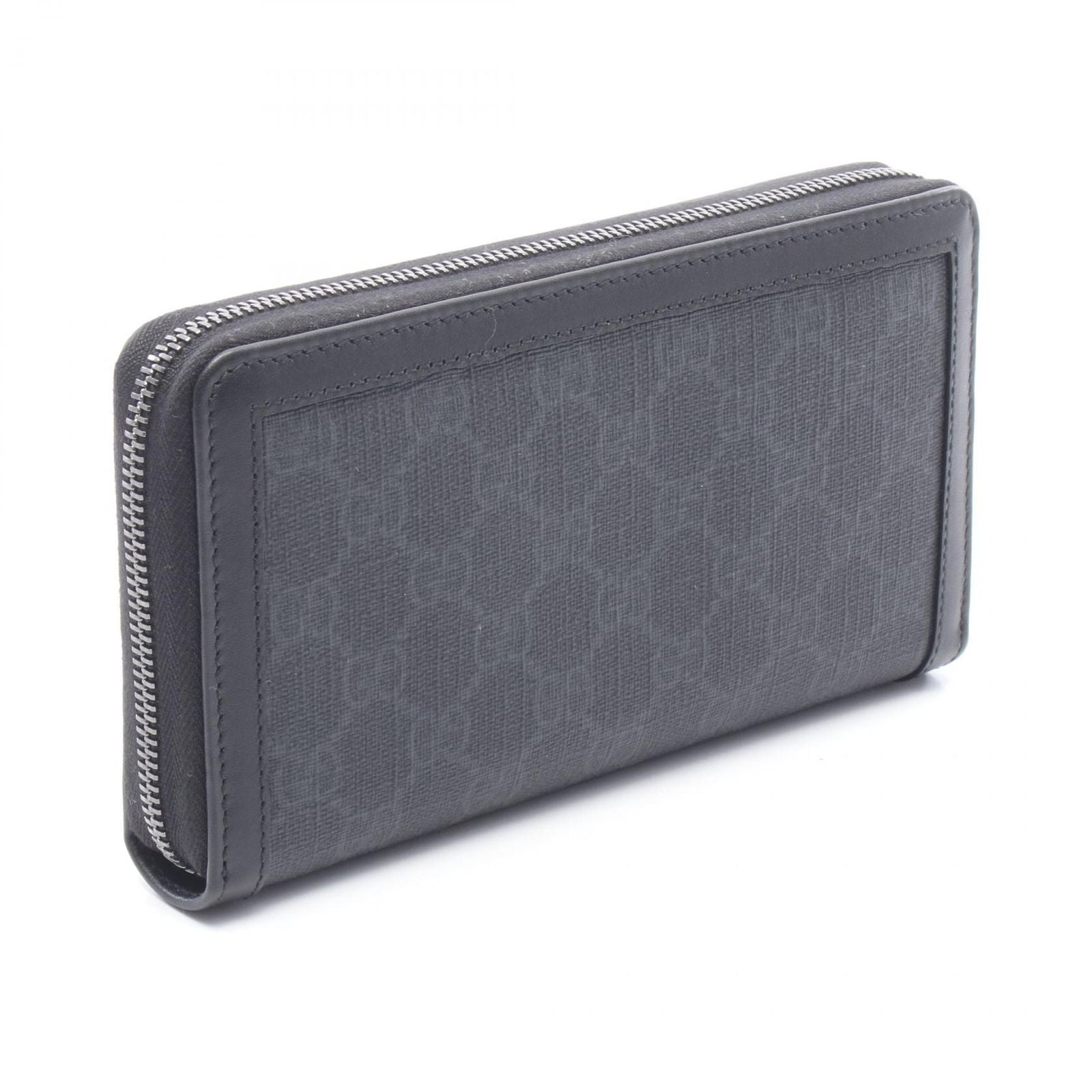 Gucci Round Wallet GG Supreme Black Leather — view 2