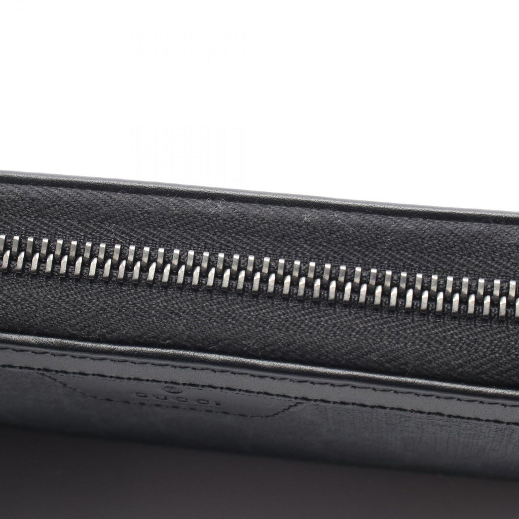 Gucci Round Wallet GG Supreme Black Leather — view 5