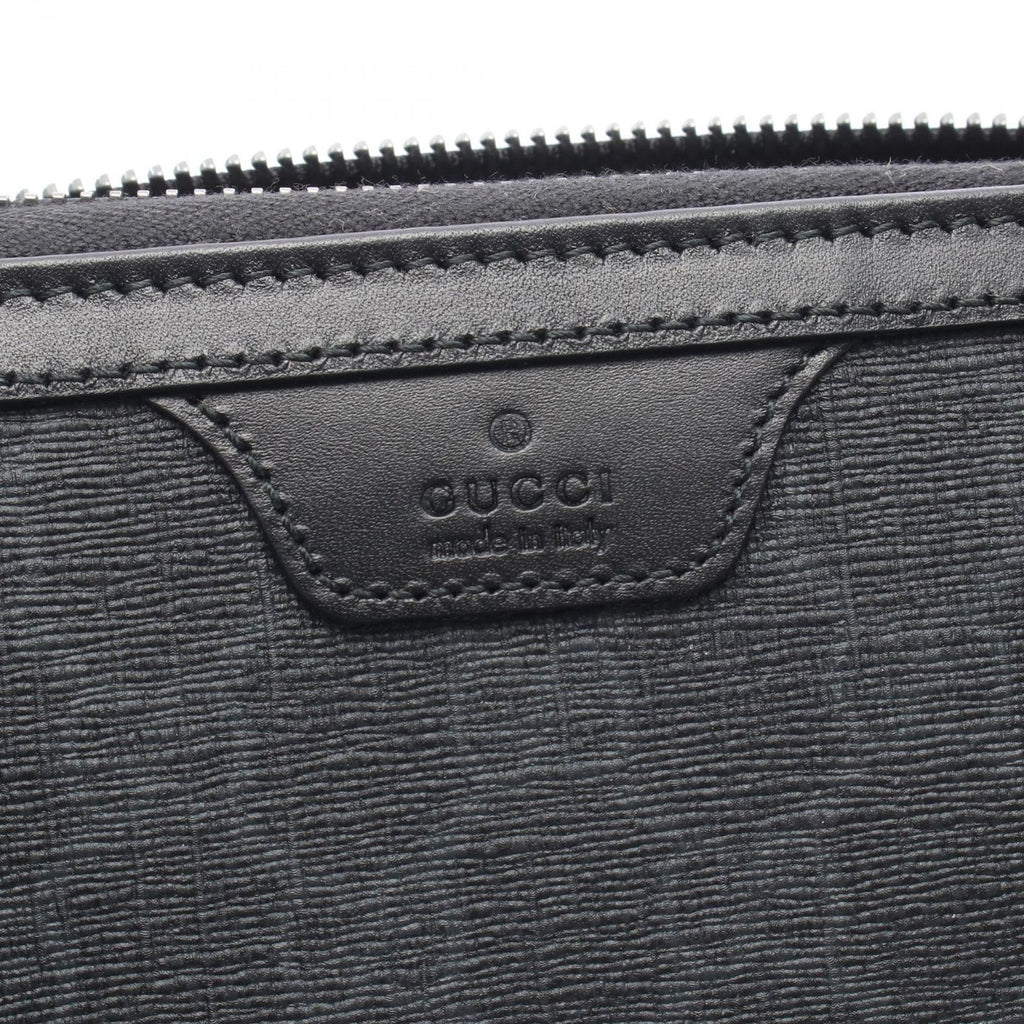 Gucci Round Wallet GG Supreme Black Leather — view 4
