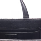 Dior Handbag Safari North South Oblique 2-Way Black Canvas Leather Tote — view 5