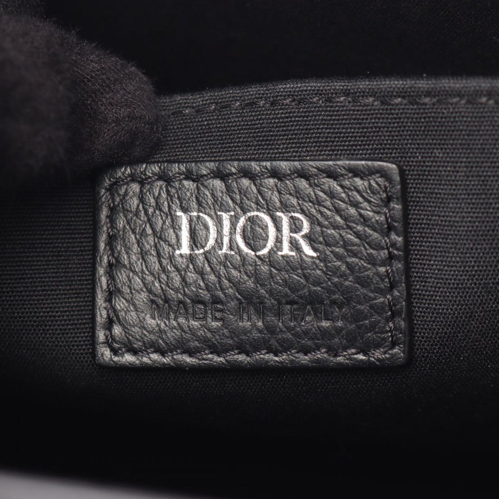 Dior Handbag Safari North South Oblique 2-Way Black Canvas Leather Tote — view 4