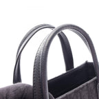 Dior Handbag Safari North South Oblique 2-Way Black Canvas Leather Tote — view 7