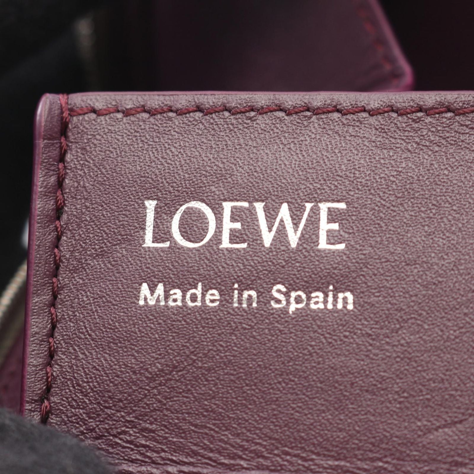 Loewe Coin Case Zip Purse Cles I Plum Leather — view 4