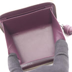Loewe Coin Case Zip Purse Cles I Plum Leather — view 3