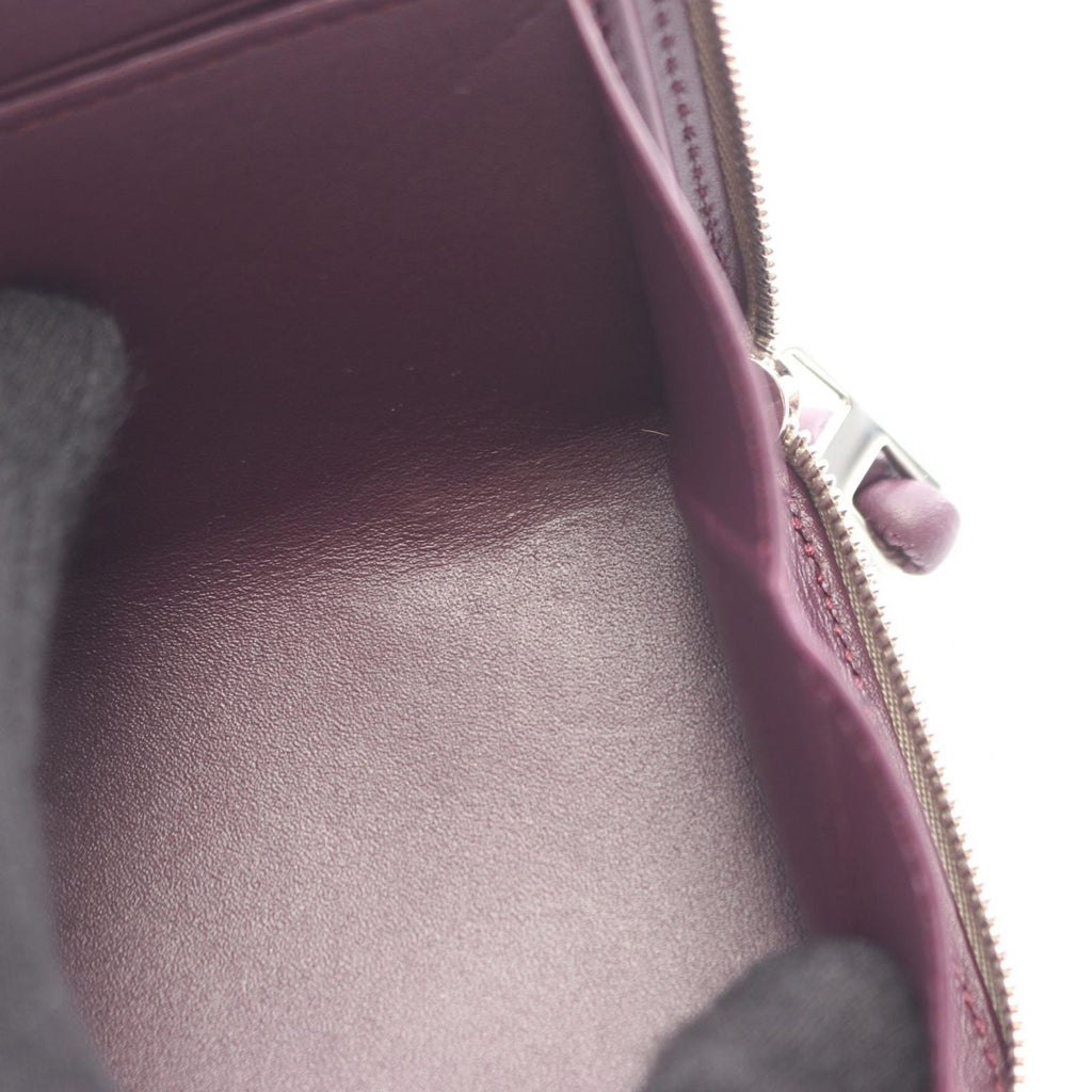Loewe Coin Case Zip Purse Cles I Plum Leather — view 5