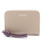 Loewe Coin Case Zip Purse Cles I Plum Leather