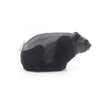 Loewe Coin Case Panda Purse Black Leather Suede