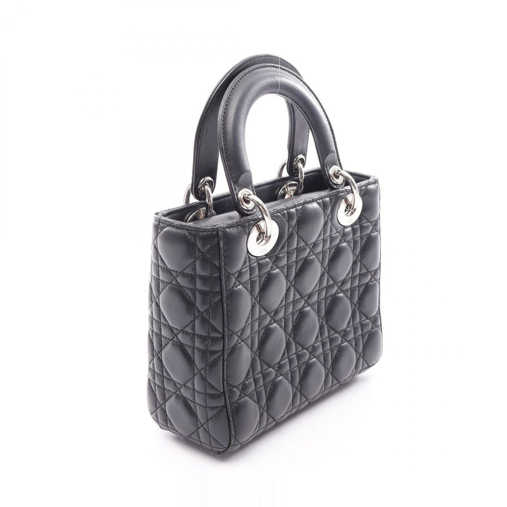 Dior Handbag Lady Dior MY Abcdior Lady Dior Small Cannage 2-Way Black Leather — view 2
