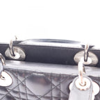 Dior Handbag Lady Dior MY Abcdior Lady Dior Small Cannage 2-Way Black Leather — view 5