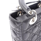 Dior Handbag Lady Dior MY Abcdior Lady Dior Small Cannage 2-Way Black Leather — view 9