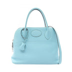 Hermes Handbag Bolide 31 2-Way Blue Leather Atoll