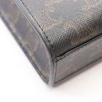 Celine Handbag Mini Vertical Cover Triomphe 2-Way Black Brown Canvas Leather — view 5