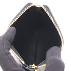 Celine Coin Case Triomphe with Key Ring Black Leather — view 3