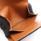 Celine Trifold Wallet Small Triomphe Black Brown Leather — view 5