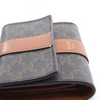 Celine Trifold Wallet Small Triomphe Black Brown Leather — view 7