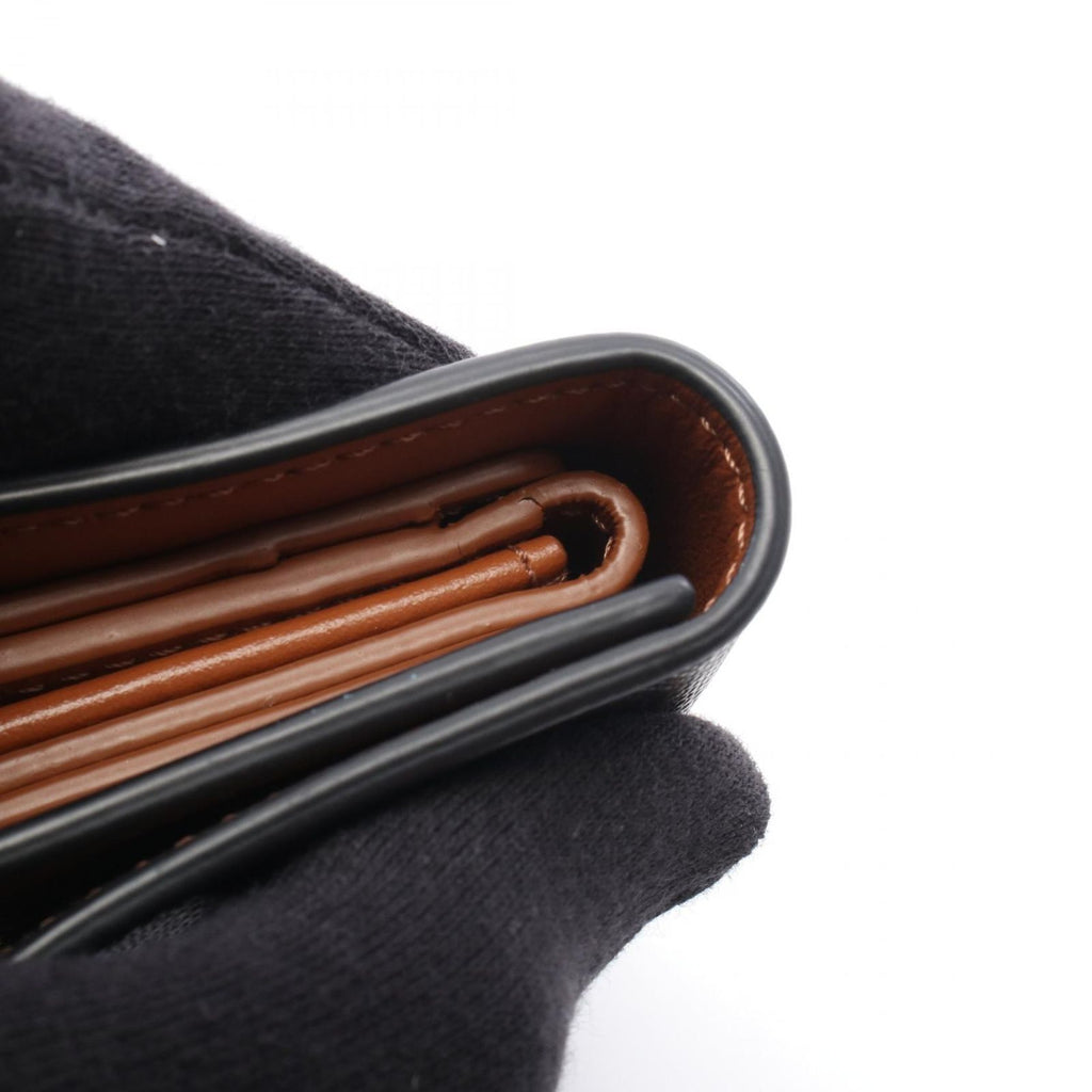 Celine Trifold Wallet Small Triomphe Black Brown Leather — view 8