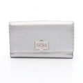 Fendi Bifold Wallet Peekaboo Selleria Silver Leather