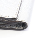 Fendi Bifold Wallet Peekaboo Selleria Silver Leather — view 9