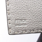 Fendi Bifold Wallet Peekaboo Selleria Silver Leather — view 5