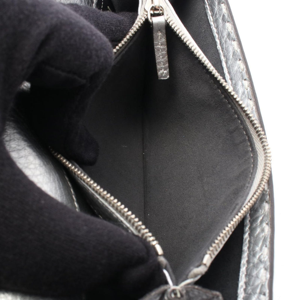 Fendi Bifold Wallet Peekaboo Selleria Silver Leather — view 6