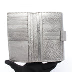 Fendi Bifold Wallet Peekaboo Selleria Silver Leather — view 3