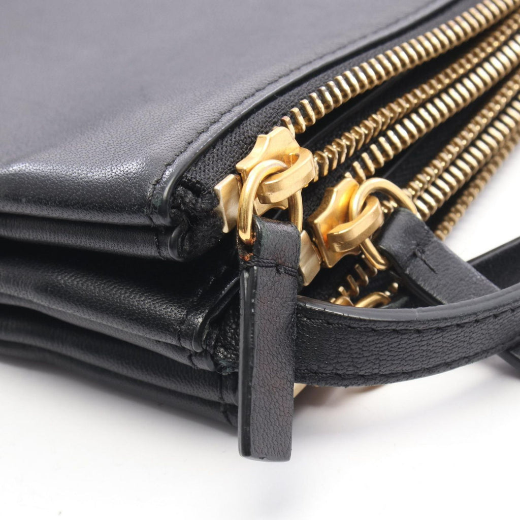 Celine Shoulder Bag Trio Large Black Leather — view 6