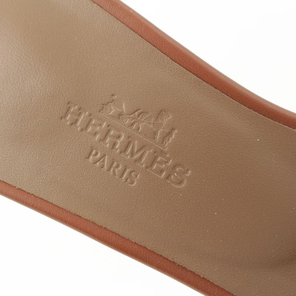 Hermes Oasis Motif Sandals Gold — view 7
