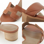 Hermes Oasis Motif Sandals Gold — view 9