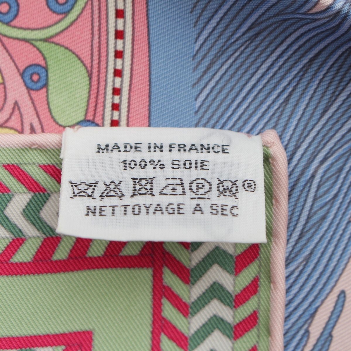 Hermes Carre 90 Silk Selle Des Steppes Scarf Pink Multi — view 9